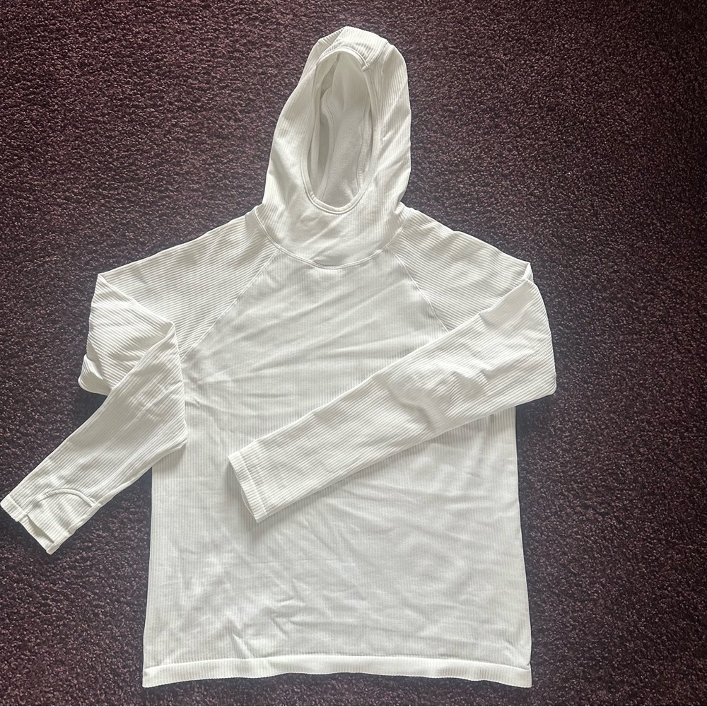 Athleta White Hoodie Sweatshirt